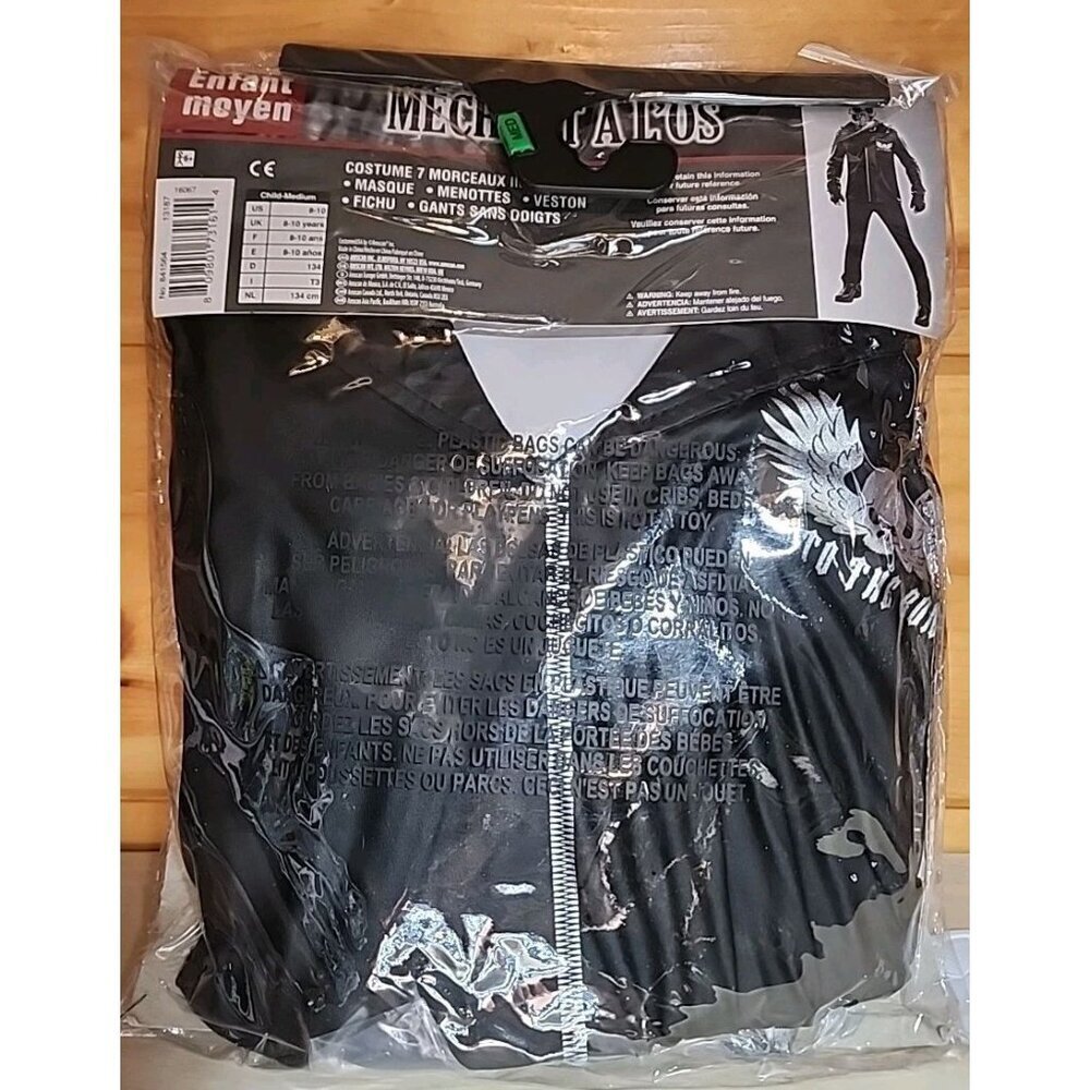 Bad To The Bone Costume Halloween Boys Medium 8-10 Skeleton Skull - Picture 4 of 6